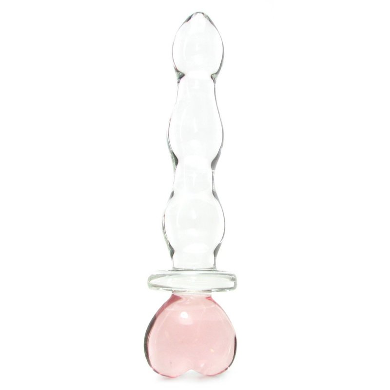 (image for) Crystal Heart of Glass Dildo in Pink