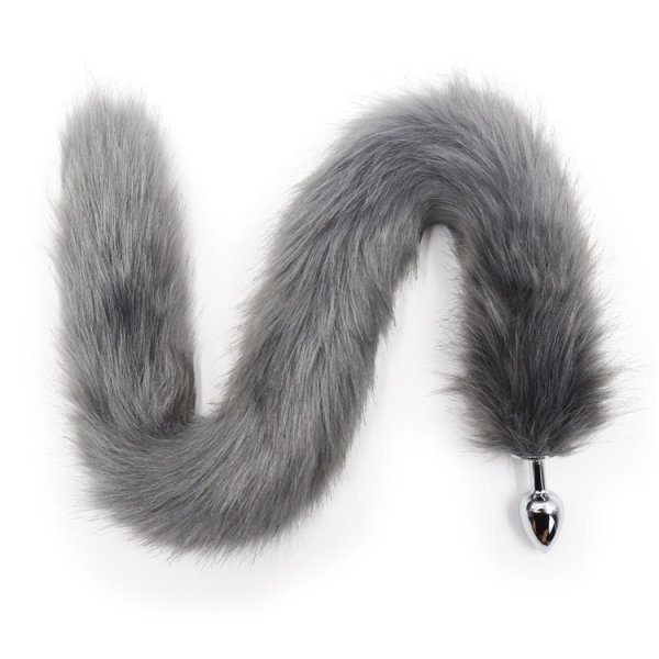 (image for) Lengthened Fox Tail Metal Anal Plug