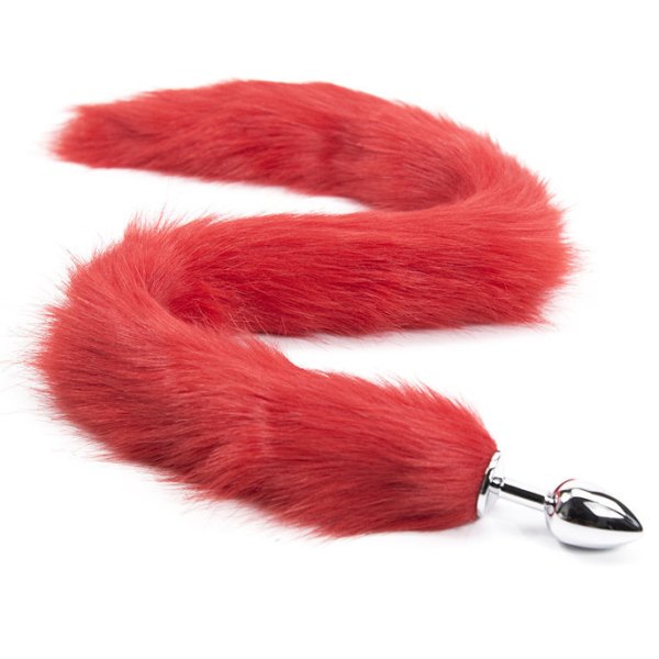 (image for) Lengthened Fox Tail Metal Anal Plug