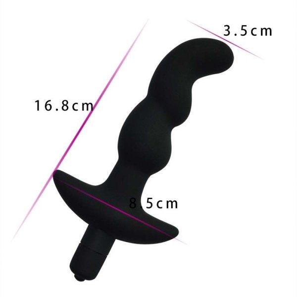 (image for) Silicone Wavy Vibrating Butt Plug