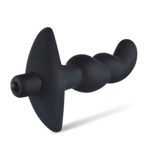 (image for) Silicone Wavy Vibrating Butt Plug