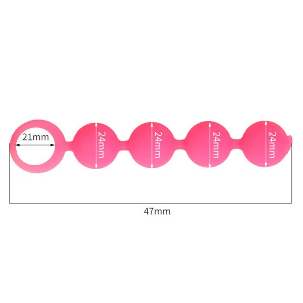 (image for) Silicone 4 Ball Anal Beads