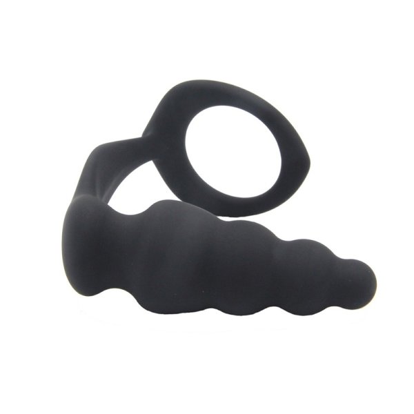 (image for) Anal Butt Plug with Penis Cock Ring