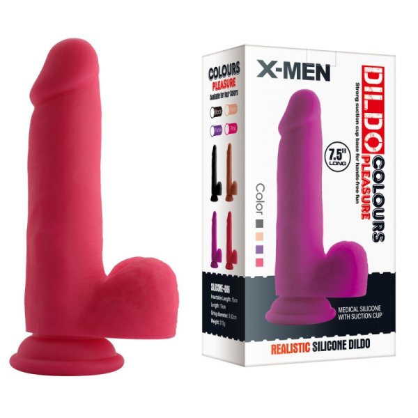 (image for) Liquid Silicone Colours Dildo Pleasure - 7.5"