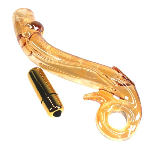 (image for) G-spot Vibration Glass Dildo