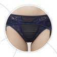 (image for) Pure Color Bowknot Mesh & Lace Underwear Suit With Garter Belt