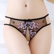 (image for) Women Embroidered See-through Crotchless T-back Hot Panty