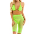 (image for) Hot Rhinestone Haltered Mesh Bra And Fifth Pants