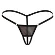 (image for) Thin Strip Crotchless Spliced With Mesh Panty T-back
