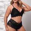 (image for) Plus Size Lace Bra And Panty For Ladies