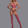 (image for) Hot Selling Pink Haltered Mesh Nightwear Suit