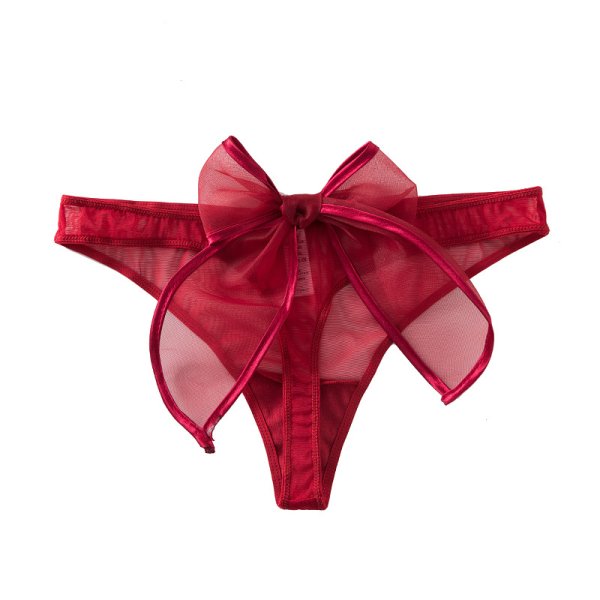 (image for) New Girls Satin Ribbon T-back Sexy Panty
