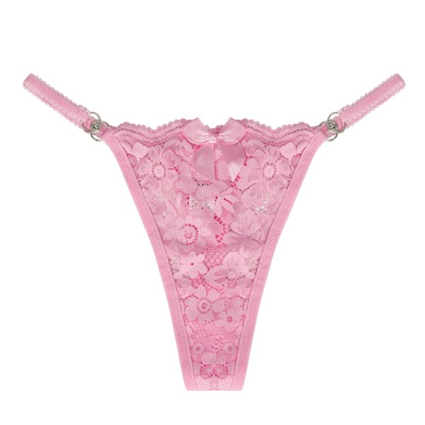 (image for) Large Size Women Lace Thin Strap T-back Sexy Underwear