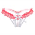 (image for) Sexy Crotchless Pearl Massage Lace Panty T-back