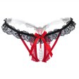 (image for) Sexy Crotchless Pearl Massage Lace Panty T-back
