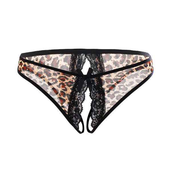 (image for) Sexy Ladies' Crotchless Leopard Charming Panty