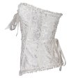 (image for) Multi-color Bandage Boned Corset Bustier For Women + G-string