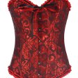 (image for) Multi-color Bandage Boned Corset Bustier For Women + G-string