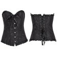 (image for) Multi-color Bandage Boned Corset Bustier For Women + G-string
