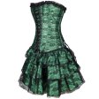 (image for) Long Overbust Floral Lace Bandage Ladylike Dress Corset