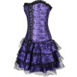 (image for) Long Overbust Floral Lace Bandage Ladylike Dress Corset