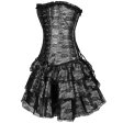 (image for) Long Overbust Floral Lace Bandage Ladylike Dress Corset