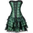 (image for) Long Overbust Floral Lace Bandage Ladylike Dress Corset