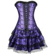 (image for) Long Overbust Floral Lace Bandage Ladylike Dress Corset