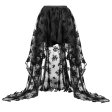 (image for) New Arrived Sexy Organza Flock Printing Semi Skirt