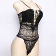 (image for) High Quality Strappy Deep V-neck Bandaged One-piece Suit