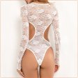 (image for) Charming Sexy Long Sleeves Midriff Lace Jampsuit For Ladies