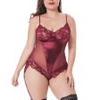 (image for) Large Size Strappy Lace Elastic One-piece Suit