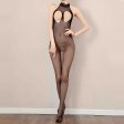 (image for) Women Haltered Topless Crotchless Mesh Jumpsuits