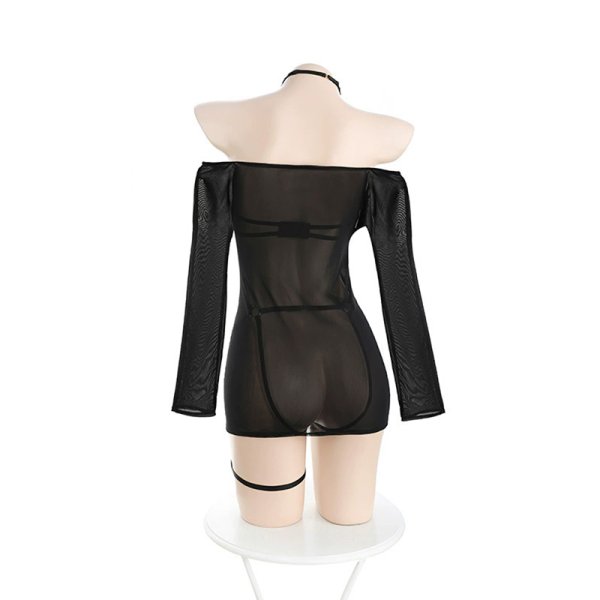 (image for) Hot See-through Bondage Rivet Suit Night Underwears