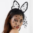 (image for) Cute Black Cat Ears Mesh Headwear For Party