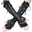 (image for) Sexy Lace Bandaged Dancing Half-finger Gloves