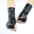 (image for) Short Patent Leather Dancing Fingerless Gloves