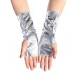 (image for) Short Patent Leather Dancing Fingerless Gloves