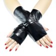 (image for) Short Patent Leather Dancing Fingerless Gloves