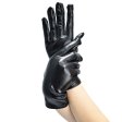 (image for) Pure Black Faux Leather Show Golves