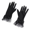 (image for) Black Lace Wedding Dancing Bowknot Gloves
