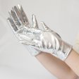 (image for) Short-length Faux Leather Dancing Show Gloves