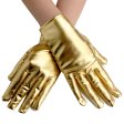 (image for) Short-length Faux Leather Dancing Show Gloves