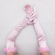 (image for) Women's Long Party Cosplay Gloves With Fluff