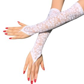 New Fashion Women's Flowers Lace Gloves