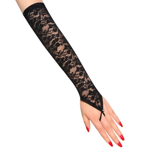 (image for) New Fashion Women's Flowers Lace Gloves
