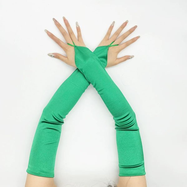 (image for) Ladies Satin Fingerless Gloves For Show
