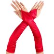 (image for) Ladies Satin Fingerless Gloves For Show