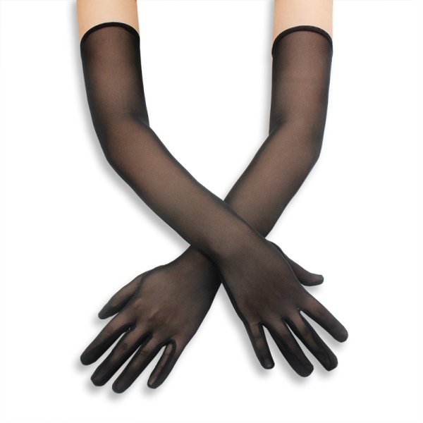 (image for) Soft Thin See-through Mesh Long Gloves