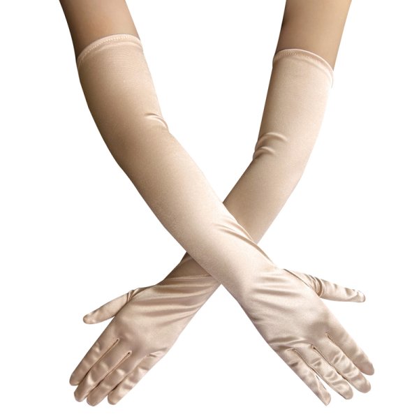 (image for) Multi-colored Satin Dancing Long Gloves
